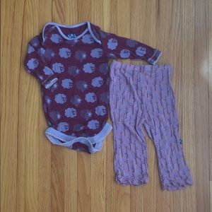 Kickee pants 2 piece outfit 6-12 months